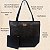 Bolsa de Praia com Necessaire na cor Preto Shine com Tela Preta - Imagem 6
