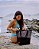 Bolsa de Praia com Necessaire na cor Preto Shine com Tela Preta - Imagem 4