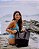 Bolsa de Praia com Necessaire na cor Preto Shine com Tela Preta - Imagem 5