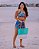 Bolsa de Praia com Necessaire na cor Perolado com Tela Tiffany - Imagem 2