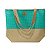 Bolsa de Praia com Necessaire na cor Dourado Shine com Tela Tiffany - Imagem 6