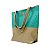 Bolsa de Praia com Necessaire na cor Dourado Shine com Tela Tiffany - Imagem 1