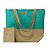 Bolsa de Praia com Necessaire na cor Dourado Shine com Tela Tiffany - Imagem 3