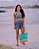 Bolsa de Praia com Necessaire na cor Dourado Shine com Tela Tiffany - Imagem 7