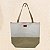 Bolsa de Praia com Necessaire na cor Dourado Shine com Tela Branca - Imagem 3