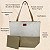 Bolsa de Praia com Necessaire na cor Dourado Shine com Tela Branca - Imagem 6