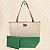 Bolsa de Praia com Necessaire na cor Verde Oliva com Tela Palha - Imagem 1