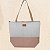 Bolsa de Praia com Necessaire na cor Rosê Shine com Tela Branca - Imagem 3