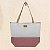 Bolsa de Praia com Necessaire na cor Rosa Shine com Tela Branca - Imagem 3