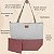 Bolsa de Praia com Necessaire na cor Rosa Shine com Tela Branca - Imagem 6