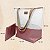 Bolsa de Praia com Necessaire na cor Rosa Shine com Tela Branca - Imagem 7