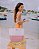 Bolsa de Praia com Necessaire na cor Rosa Shine com Tela Branca - Imagem 4