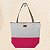 Bolsa de Praia com Necessaire na cor Pink Shine com Tela Branca - Imagem 3