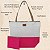 Bolsa de Praia com Necessaire na cor Pink Shine com Tela Branca - Imagem 6