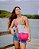 Bolsa de Praia com Necessaire na cor Pink Shine com Tela Branca - Imagem 4