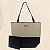 Bolsa de Praia com Necessaire na cor Preto Shine com Tela Bege - Imagem 1