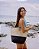 Bolsa de Praia com Necessaire na cor Preto Shine com Tela Bege - Imagem 2