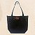 Bolsa de Praia em Tela Premium Preta com Matelassê Preto - Imagem 2