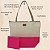 Bolsa de Praia com Necessaire na cor Pink Shine com Tela Palha - Imagem 6