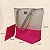 Bolsa de Praia com Necessaire na cor Pink Shine com Tela Palha - Imagem 7