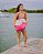 Bolsa de Praia com Necessaire na cor Pink Shine com Tela Palha - Imagem 5