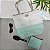 Bolsa de Praia com Necessaire na cor Verde Pérola com Tela Palha - Imagem 2