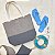 Bolsa de Praia com Necessaire - Trançado Luxo Chumbo - Imagem 2