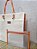 Bolsa em Tela Sling - Cor: Creme/Laranja - Imagem 2