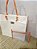 Bolsa em Tela Sling - Cor: Creme/Laranja - Imagem 4