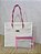 Bolsa em Tela Sling - Cor: Creme/Rosa - Imagem 3