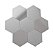 EPLAL1017GM - Pastilha Adesiva Hexagone GG Inox - UNIDADE - Imagem 1