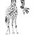 Painel Fotografico Girafa P&B   (m2) - Imagem 2