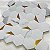 Pastilha Adesiva Hexagone Mármore Branco e Dourado -  UNIDADE - Imagem 3