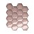 Pastilha Adesiva Resinada Hexagonal Rose - UNIDADE - Imagem 1
