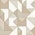 Papel de Parede Geométrico Bege, Branco com filete Dourado Contemporâneo - Imagem 1