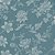 Papel de Parede Florido Azul Turquesa Contemporâneo - Imagem 1