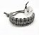Bracelete Ajustável Cinza - Kit com 5 - Imagem 2