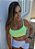 Top Alcinha Duplo Verde Flúor | Kamilla - Imagem 3