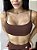 Top Fitness Alcinha Marrom| Flex - Imagem 1