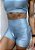 Short Academia Feminino Compressão - Azul Turquesa | Basic - Imagem 4