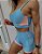 Top Fitness Alta Sustentação - Geometric | Azul Turquesa - Imagem 1