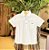Camisa Manga Curta Oliver Infantil Masc  Bata C/ Bolso Branco - Imagem 1