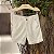 Bermuda Oliver Infantil Masc  Linho Alfaiataria Off White - Imagem 1