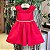 Vestido Manga Curta Petit Cherie Infantil Fem Cetim Laço Vermelho - Imagem 2