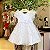 Vestido Manga Curta Petit Cherie Infantil Fem Tule Borboletas Branco - Imagem 1