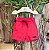 Bermuda Oliver Infantil Masc  Moletinho Lisa Vermelho - Imagem 1
