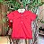 Camiseta Manga Curta Charpey Infantil Masc  Lisa C/ Botoes Vermelho - Imagem 1