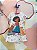 Vestido Manga Curta Kukie Infantil Fem Encanto Off White/Pink - Imagem 1