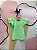 Blusa Manga Curta Kukie Infantil Fem Neon Lisa Canelada Verde - Imagem 1