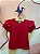 Blusa Manga Curta Momi Infantil Fem Strass Manga Bufante Vermelho - Imagem 4